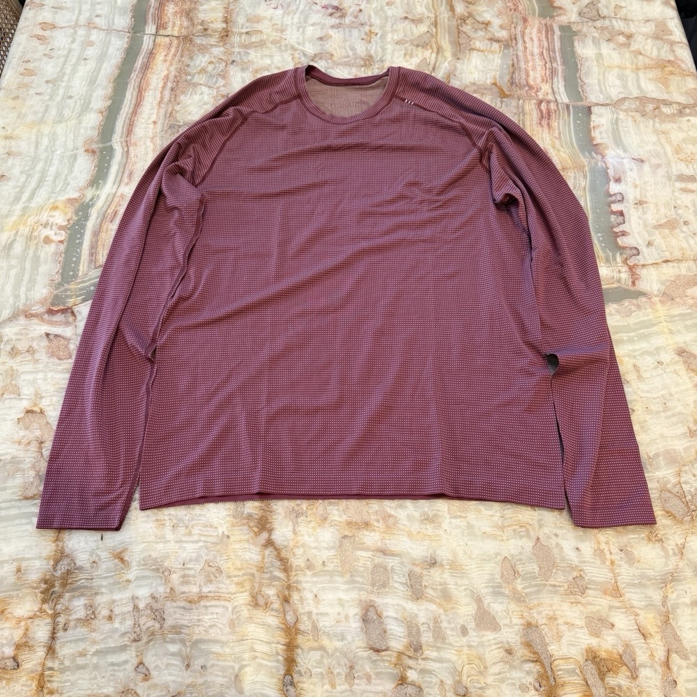 Lululemon Swiftly Tech Long Sleeve Top Women's L Maroon Berry